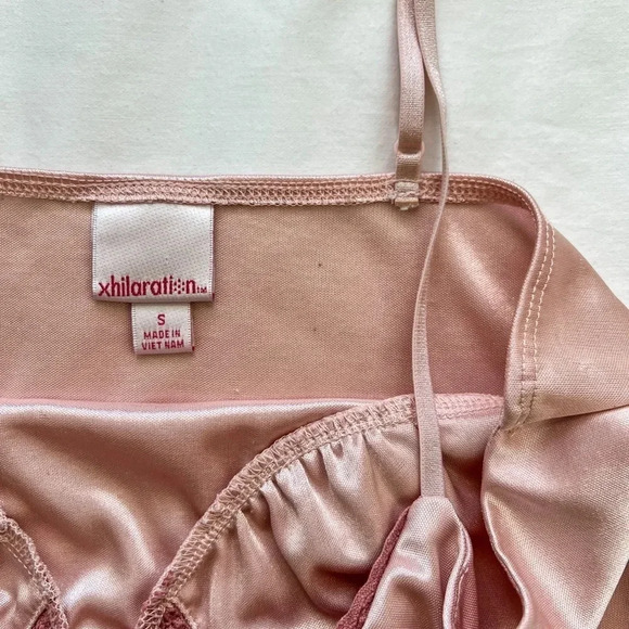 Y2K Baby Pink Satin Tank Top - Picture 2 of 6